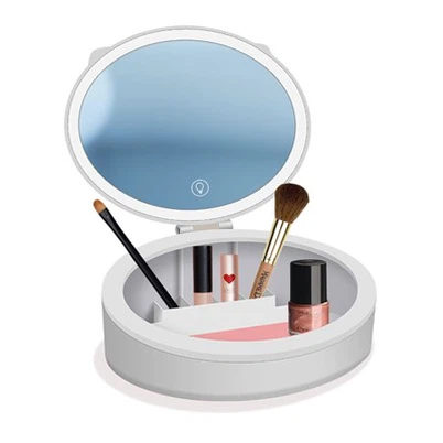 Преносима чанта за грим с огледало